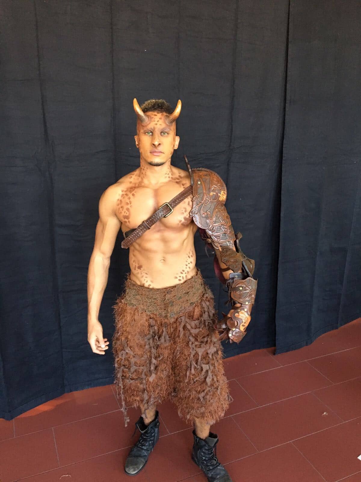 Leather Brian proud costume faun Narnia Neil Hughes prosthetics midsummers night dream costume