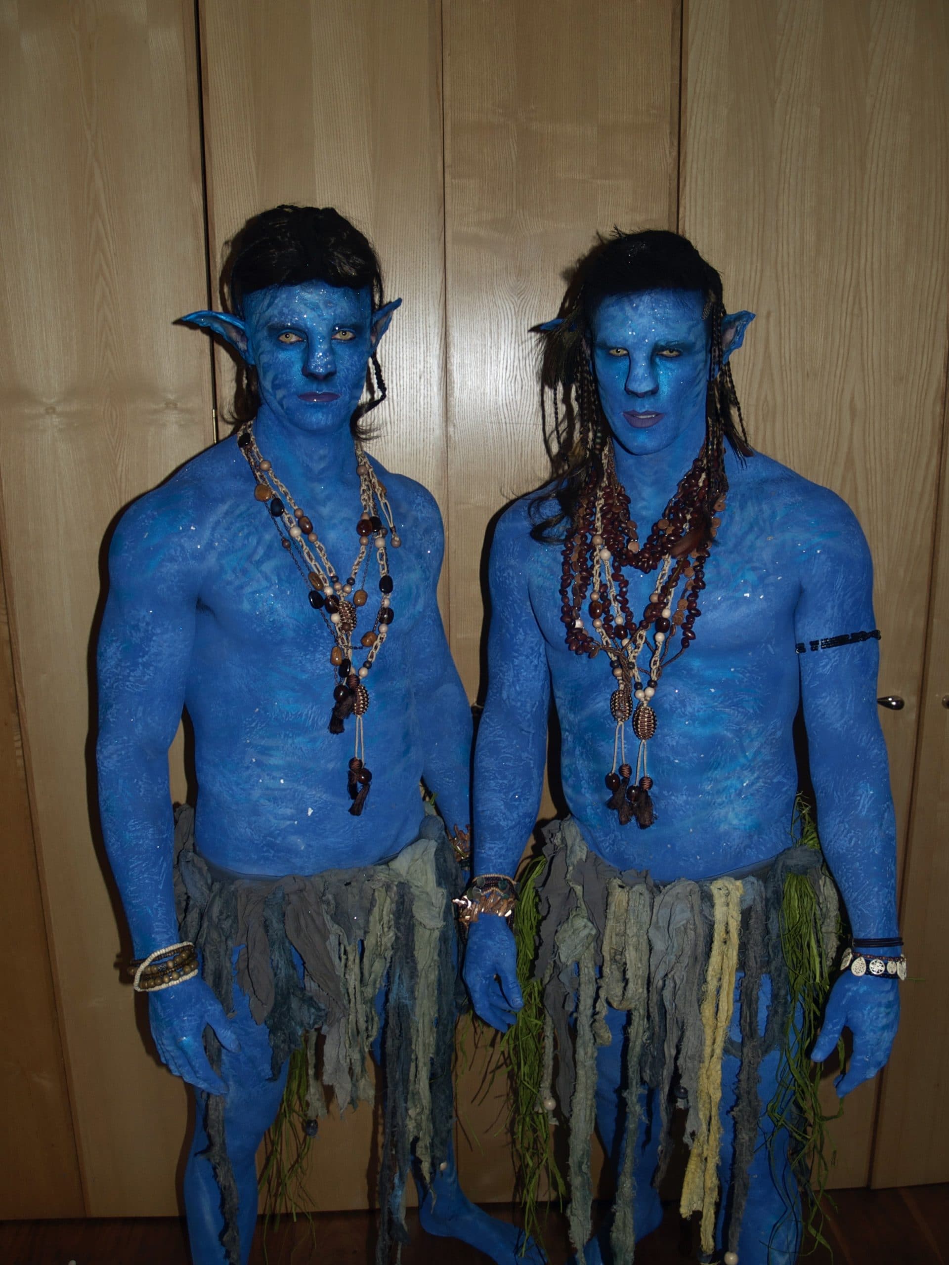 Body Painted Avatar Avi costumes tutorial body painters male fitness models