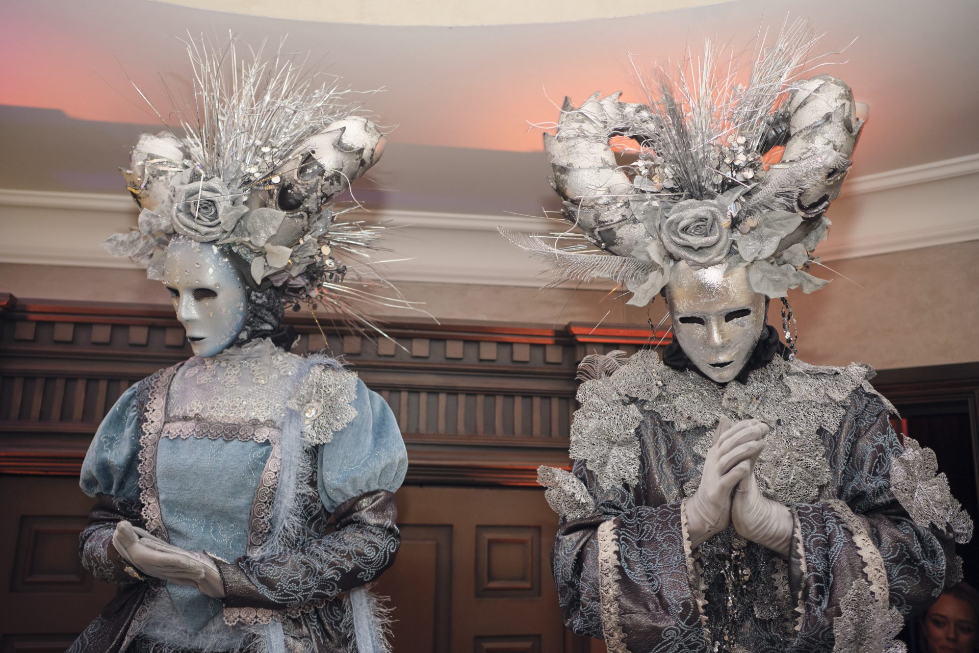 Christmas Party ice stilt walkers