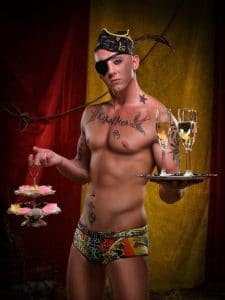 Tattooed Man Cheeky Butler