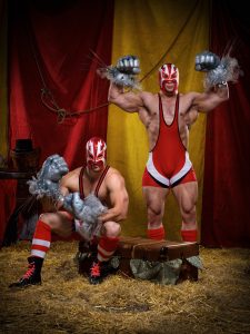 Strongmen costume for parties and fancy dress book