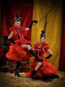 Moulin Rouge Themed can can dancers