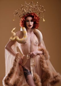 Snake charmer for events and parties dancer model