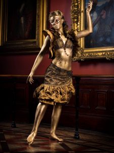 Gold costume for masked ball