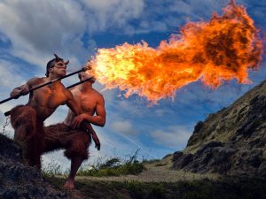 male fire performer