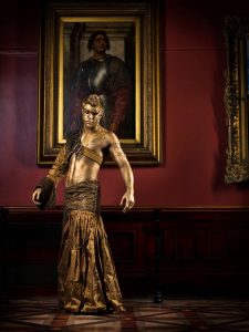 Golden body painters for events