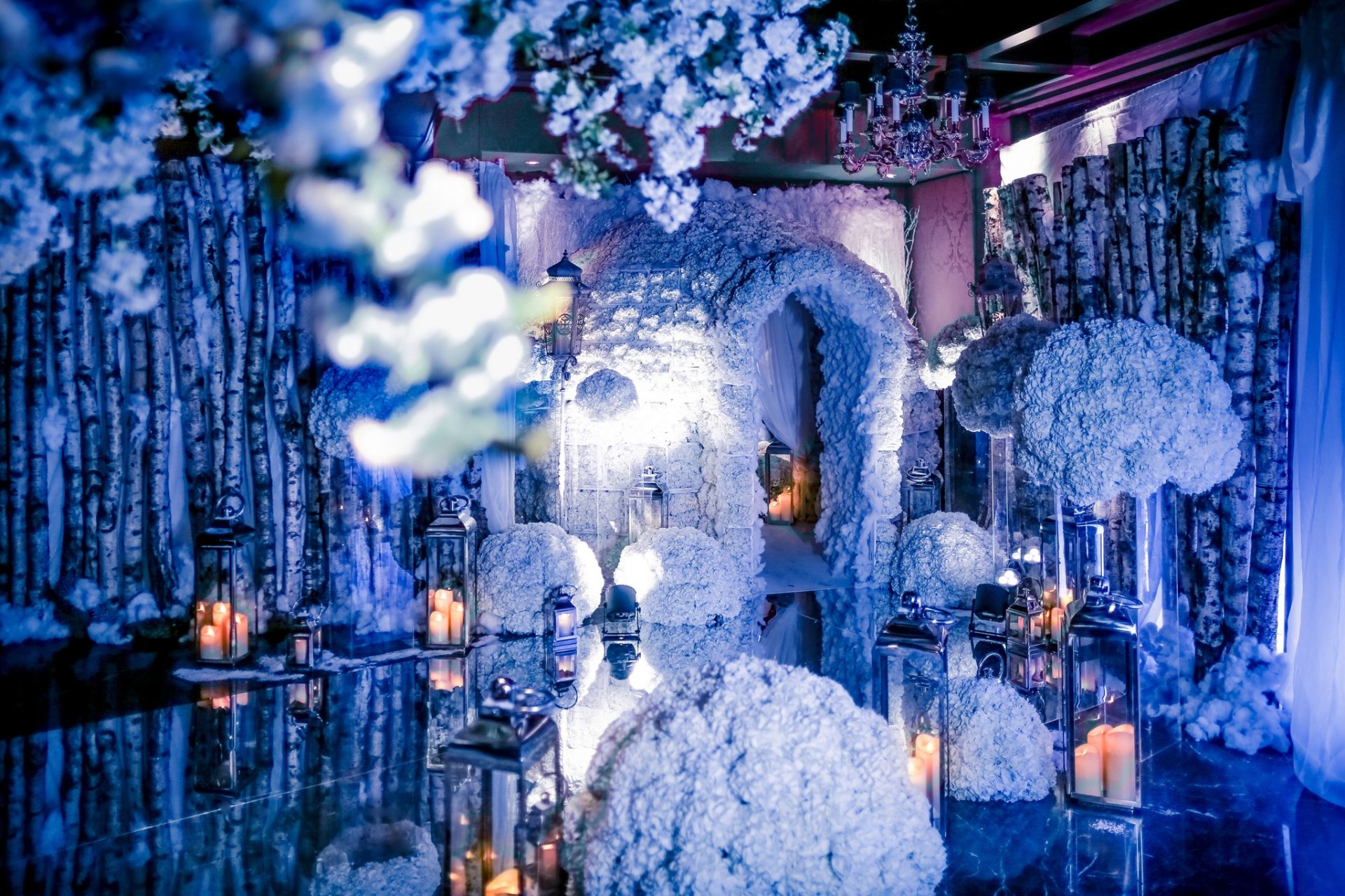 Winter wonderland christmas party ideas set production events Winter wonderland christmas party ideas set production events