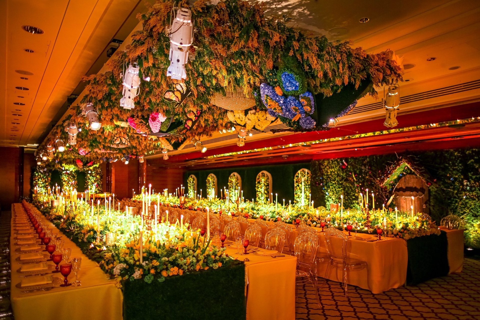 The butterfly floral room gala dinner supper Fantasia by Amie Bone four seasons London The butterfly floral room gala dinner supper Fantasia by Amie Bone four seasons London