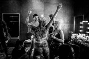 Body painting events statues