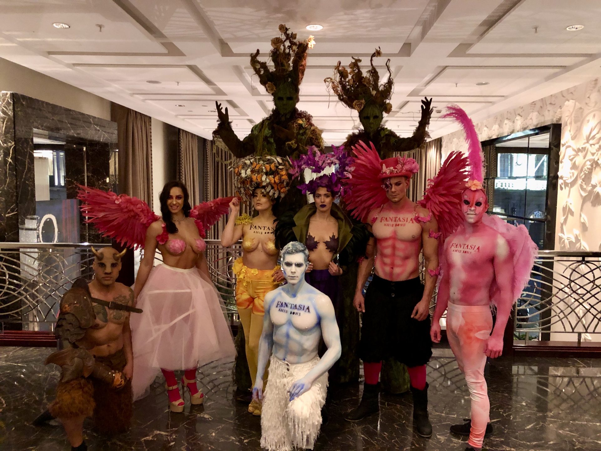 Four seasons in one day winter summer spring autumn body painting make-up and costume Jack Frost ice Four seasons in one day winter summer spring autumn body painting make-up and costume Jack Frost ice
