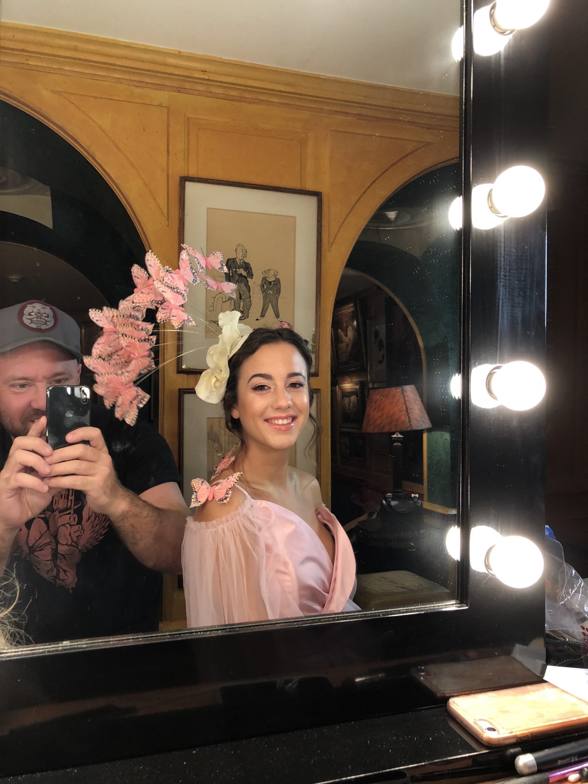 Butterfly headdress for ascot in Annabel's