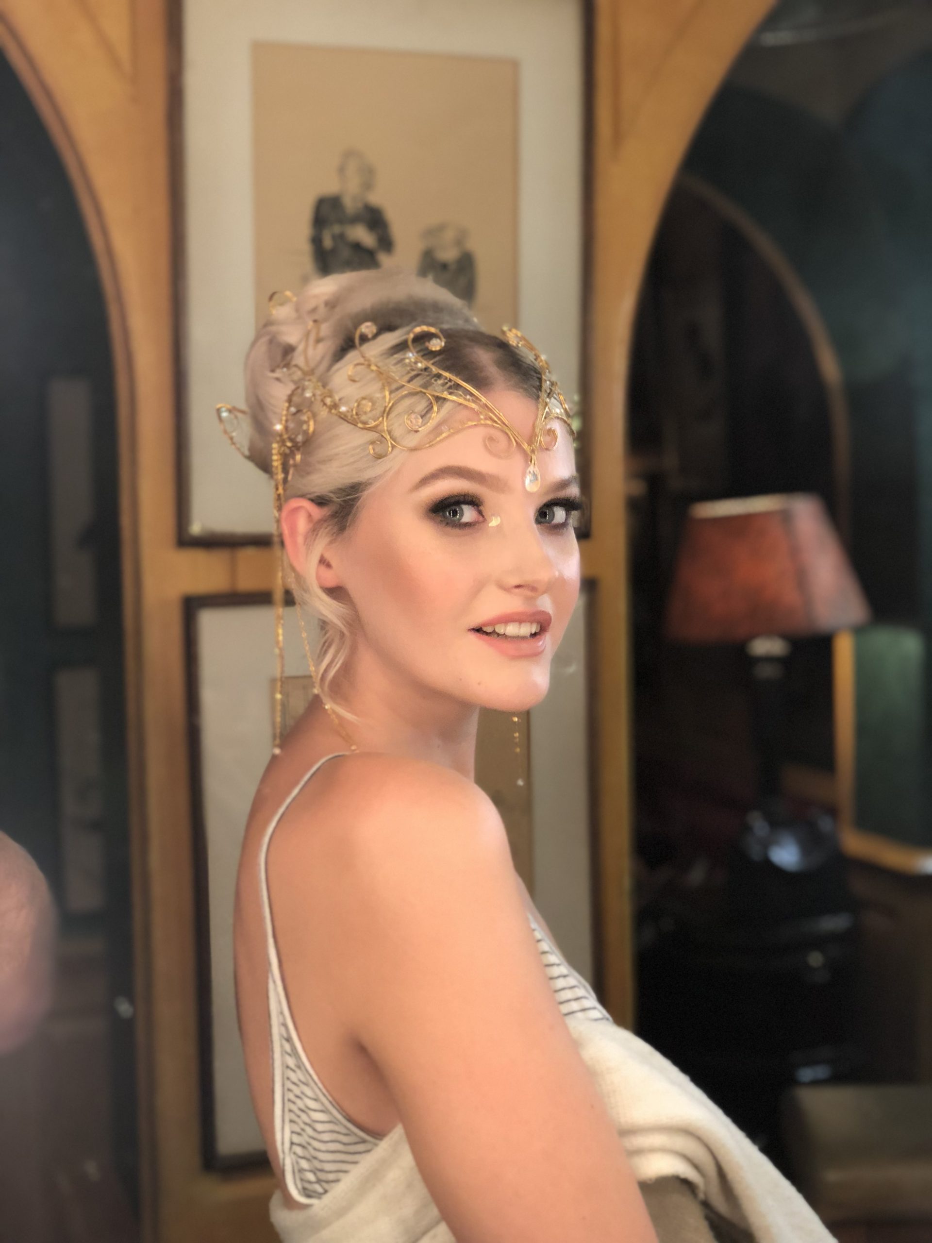 Red carpet make-up artists for parties in Annabel's fairy queen make-up and hair