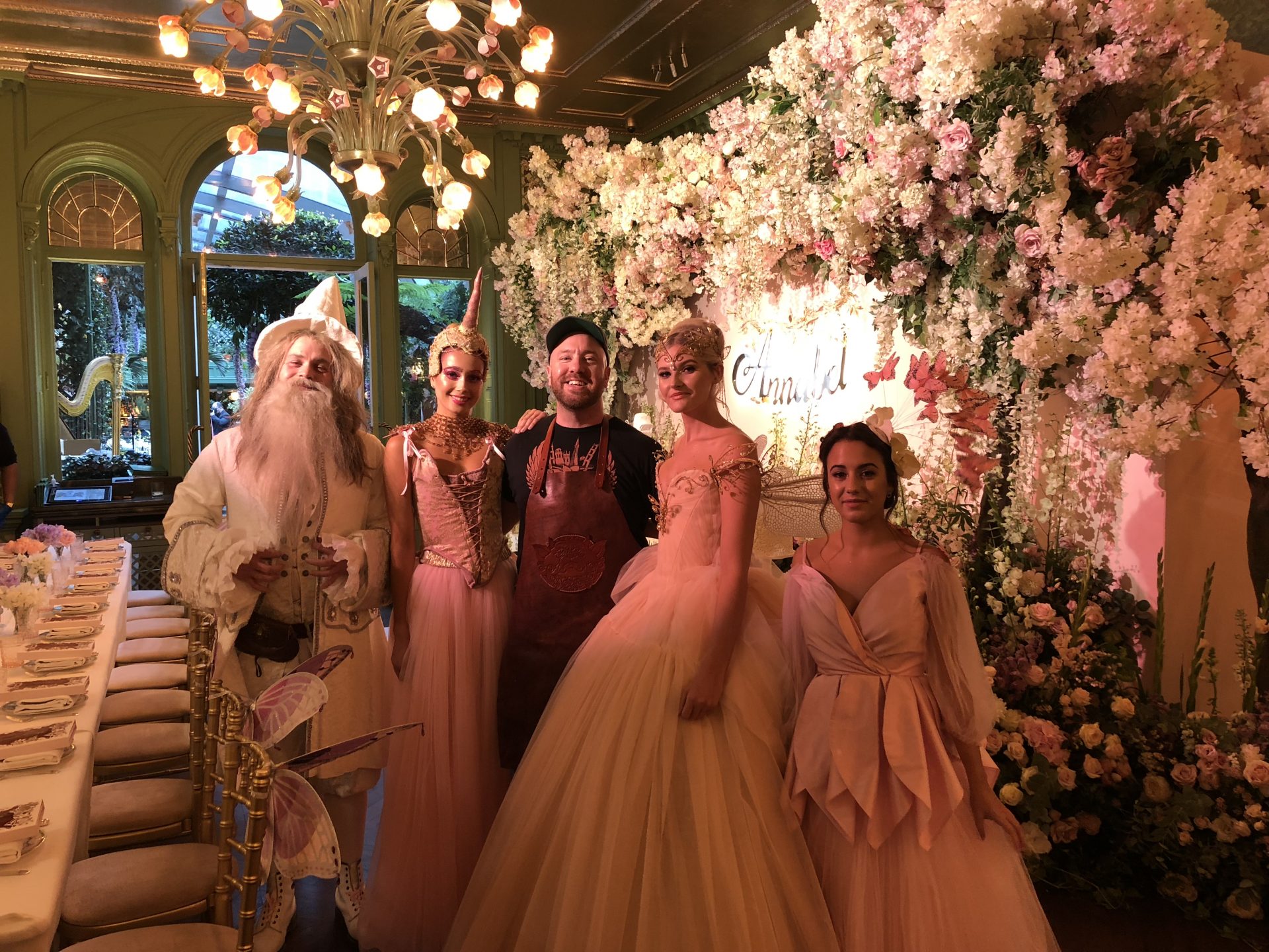 Inside Annabel's mayfair with a cast of fairies wizards unicorns and harpists for a special themed event
