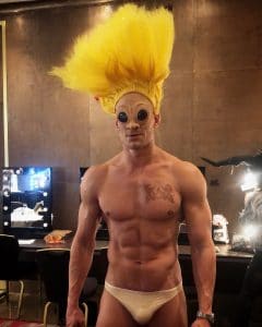 Male model troll performer