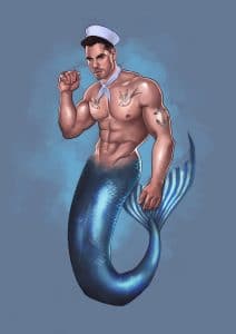 Merman sailor artwork