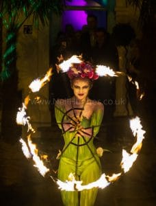 Female fire performer