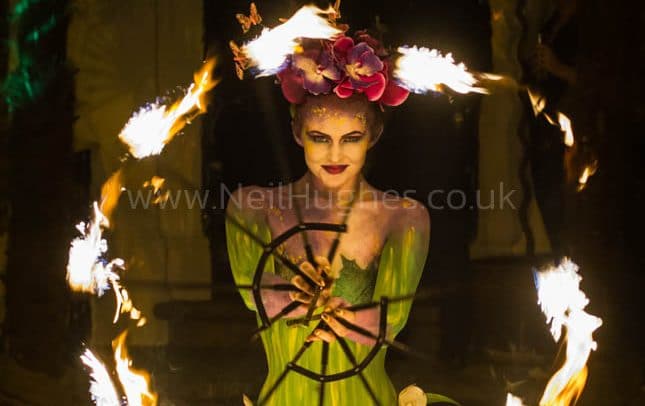 Female fire performer