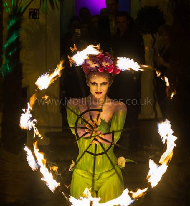 Female fire performer