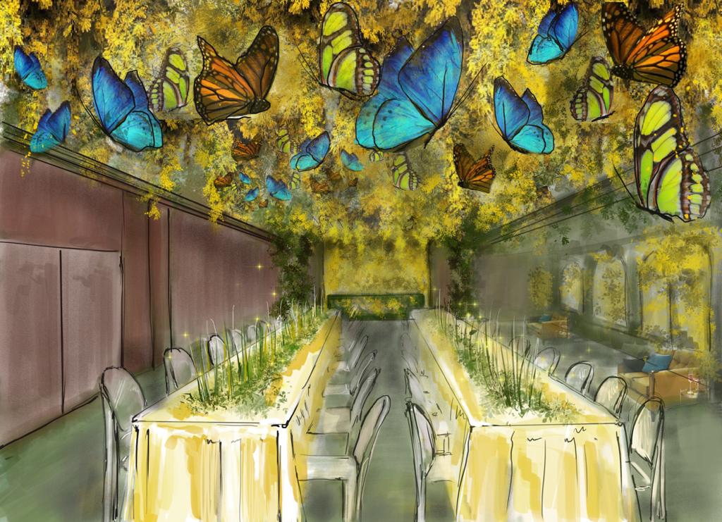 Amie Bone butterfly supper fantasia gala dinner Amie Bone butterfly supper fantasia gala dinner