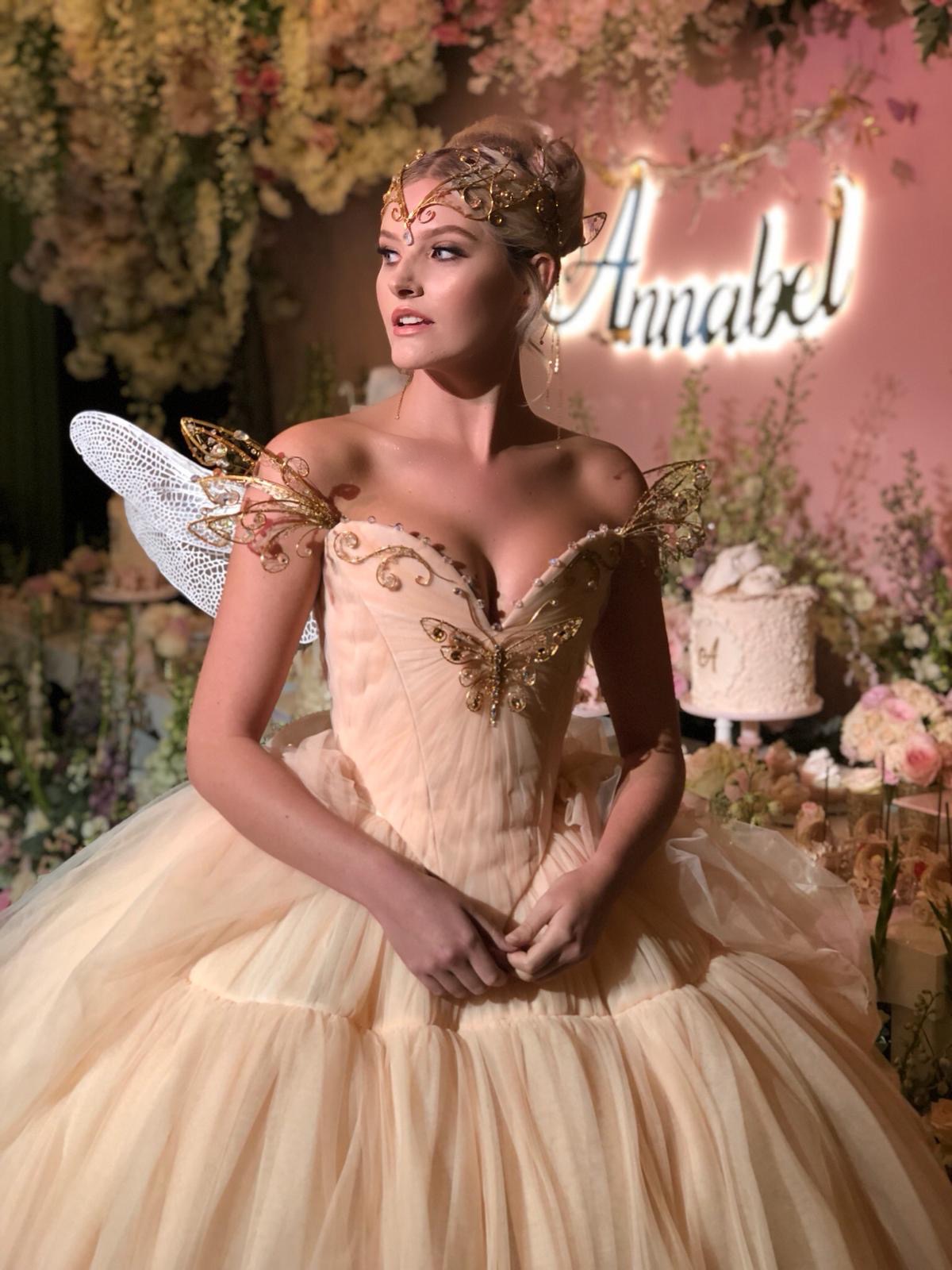 The fairy queen costume for a fairy tale wedding dress wings midsummers night dream theme