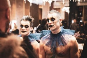 scary clown circus artists